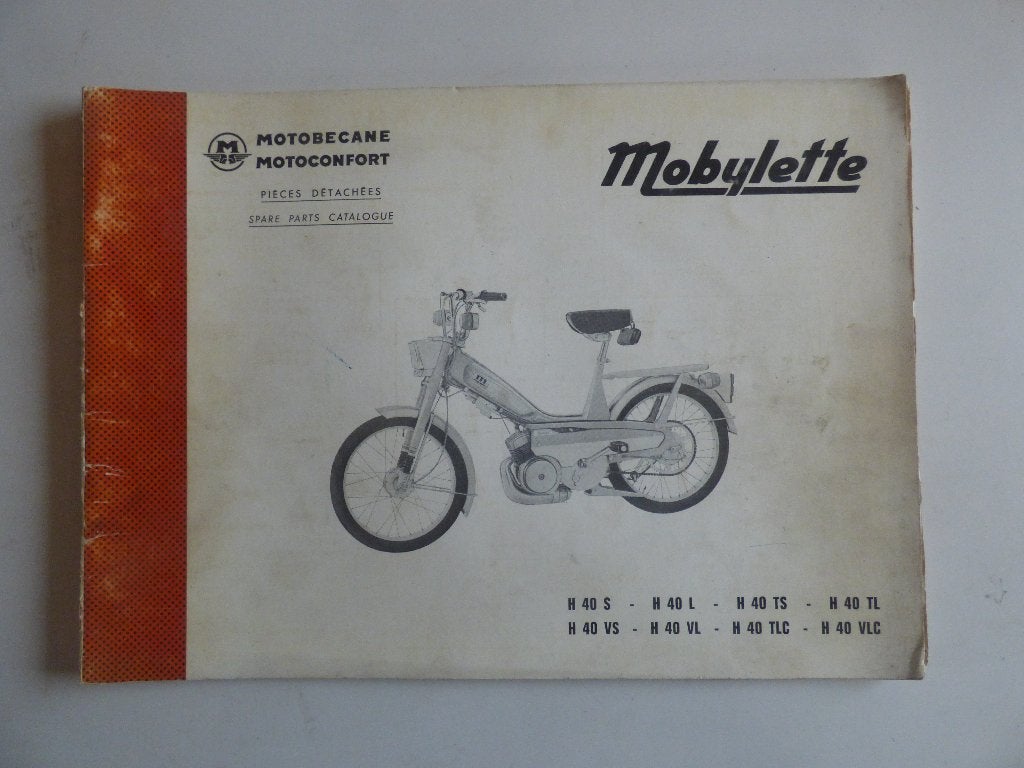 LISTE DES PIÈCES DE LA MOTOBECANE MOTOCONFORT TYPE H 40, Vélos & Vélomoteurs, Enlèvement ou Envoi, Utilisé