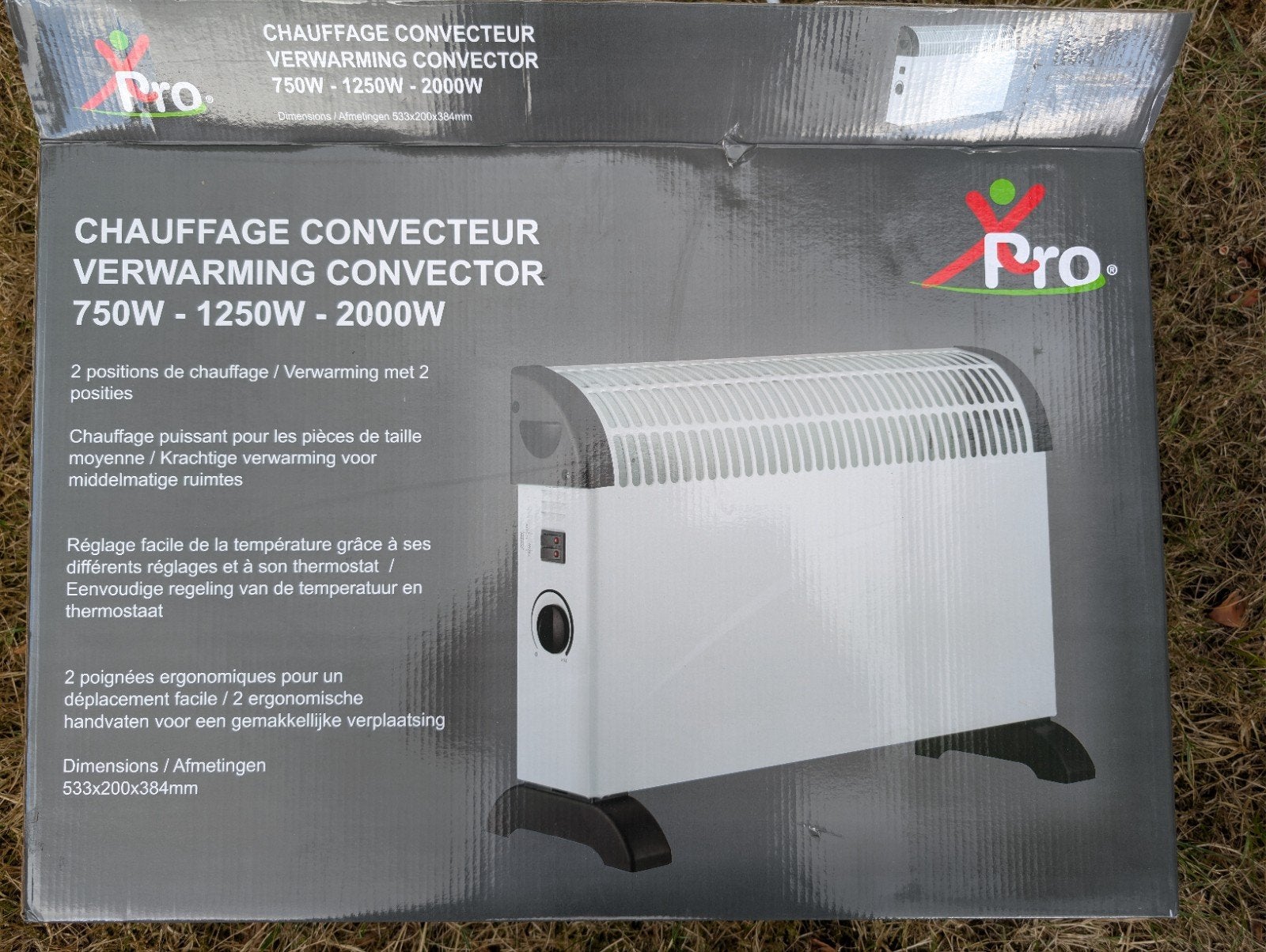 Chauffage Électrique Mobile X-Pro 2000W Thermostat, Enlèvement, Thermostat