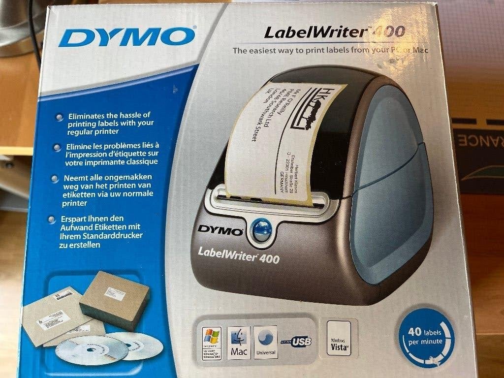 dymo labelwriter 400-nieuw in doos+2 rollen etiketten, Enlèvement ou Envoi, Neuf, Dymo