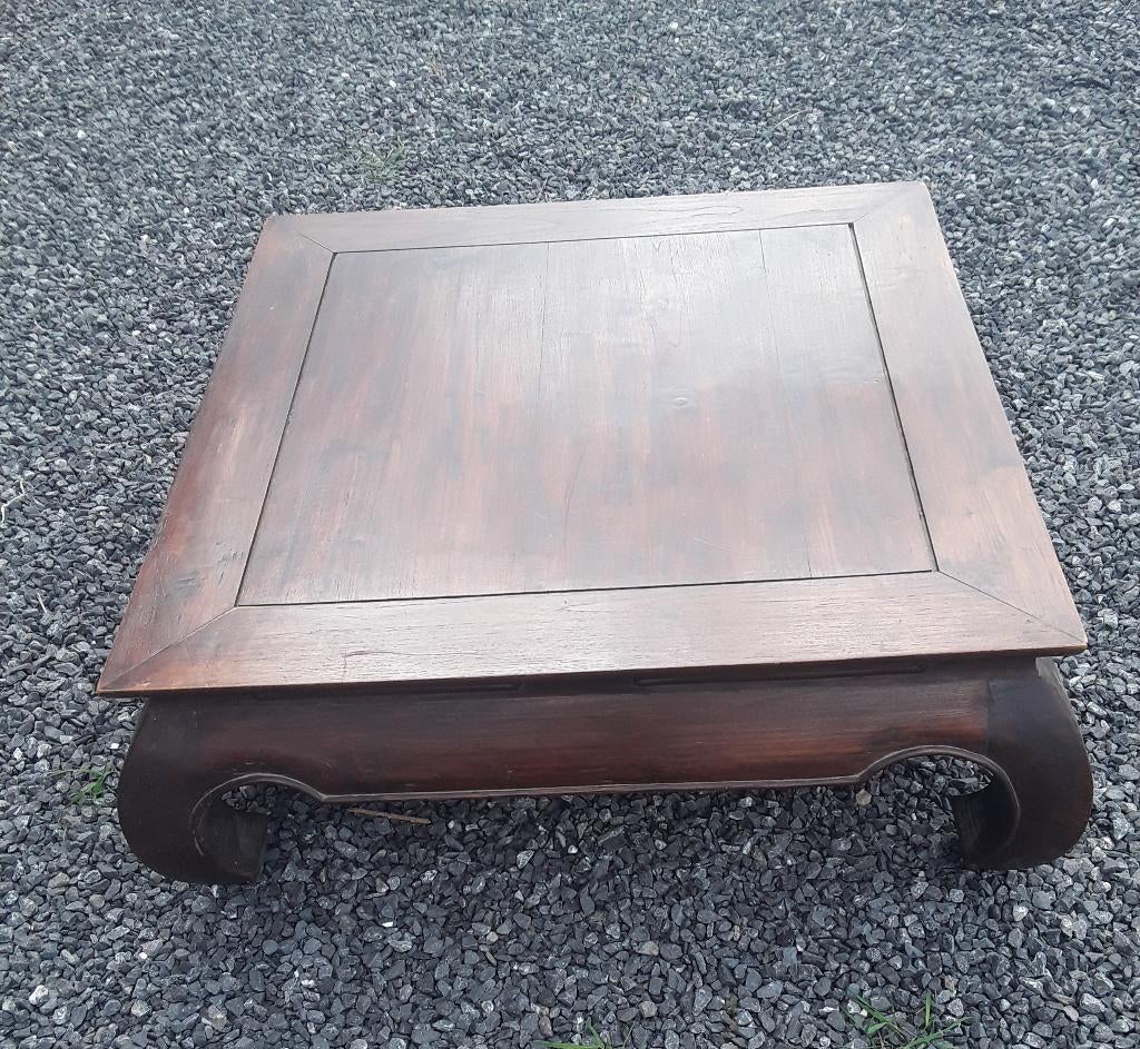 Table en teck 1000 x 1000 x 36, Enlèvement, Teck