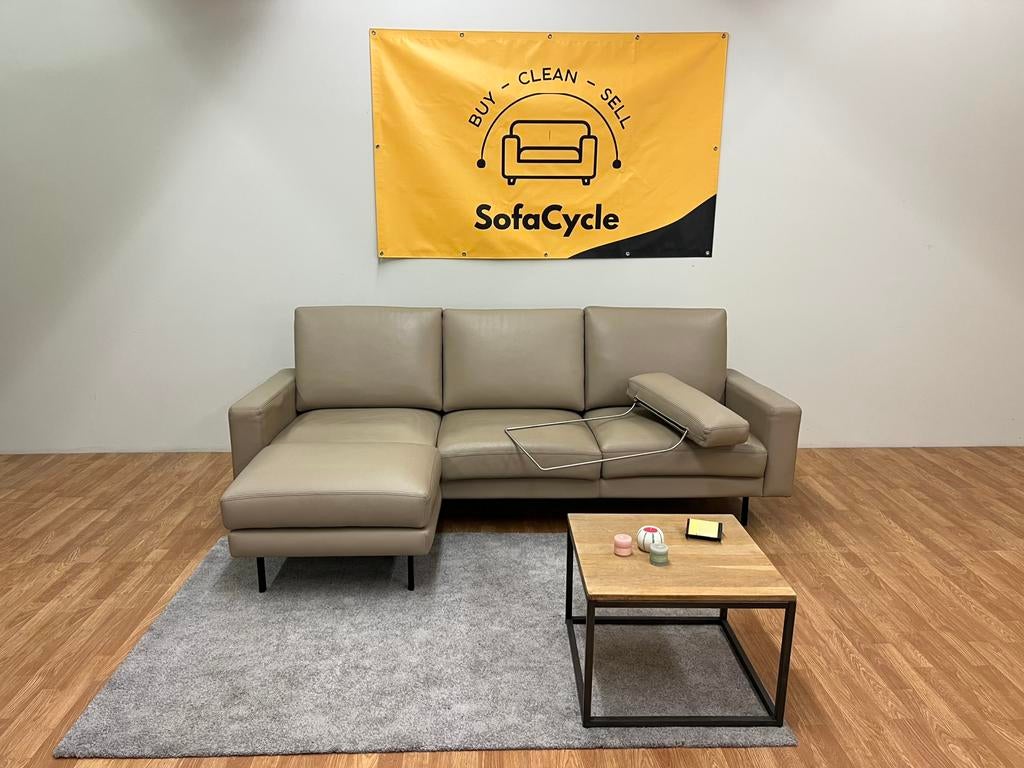 Cuir 3 places de qualité avec pouf/SofaCycle/Livraison, Enlèvement ou Envoi
