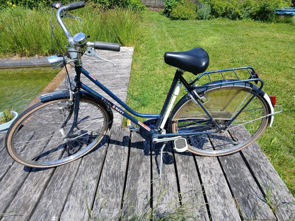 Blauwe damesfiets Royal Navy, Fietsen en Brommers, Fietsen | Dames | Moederfietsen, Velgrem, Zo goed als nieuw, 50 tot 53 cm, 1 zitje