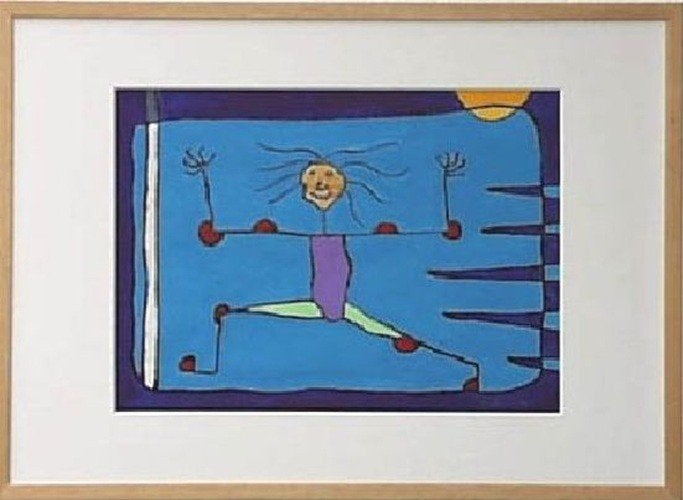 Kunsthandel Gennep - "Kijk Vooruit Als Je Hard ..", Antiquités & Art, Art | Peinture | Moderne, Enlèvement ou Envoi, Papier/carton
