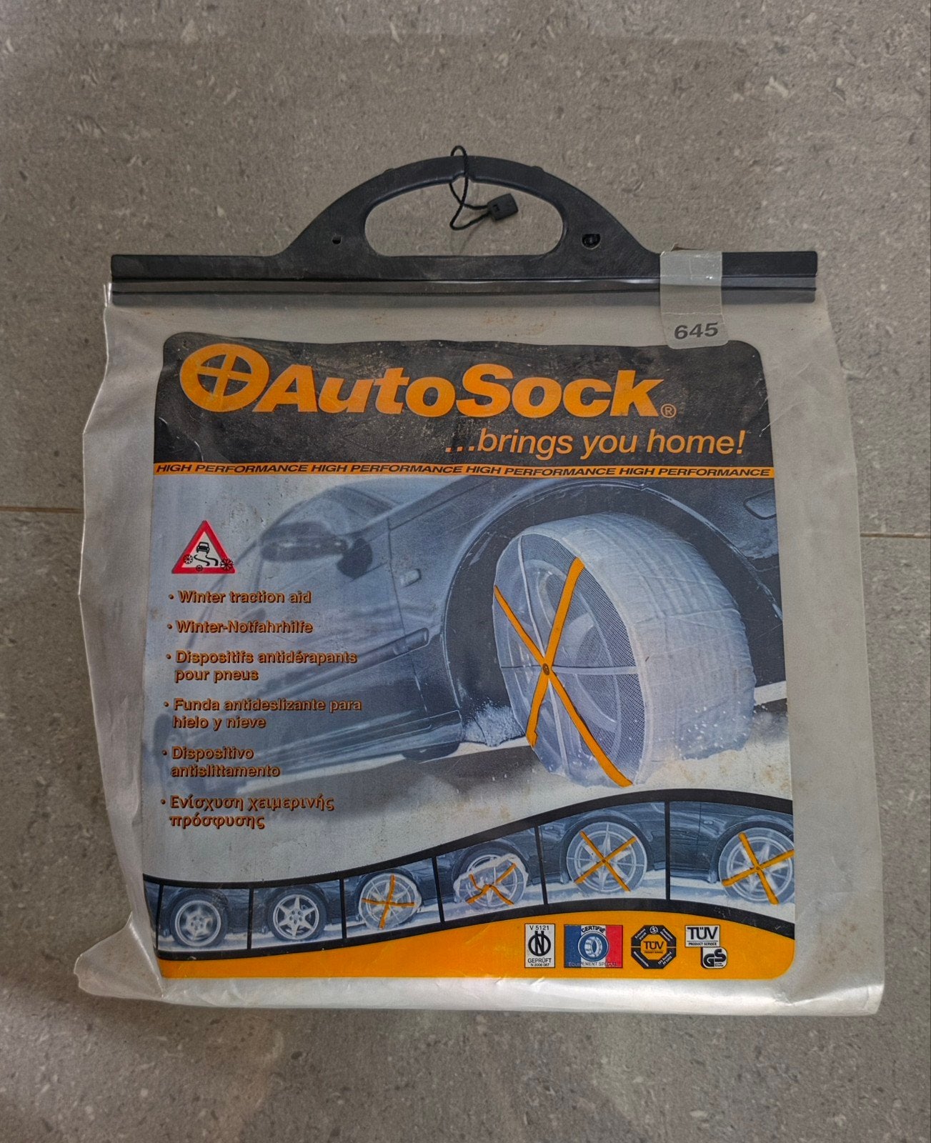 Nieuw Autosock 645, Ophalen