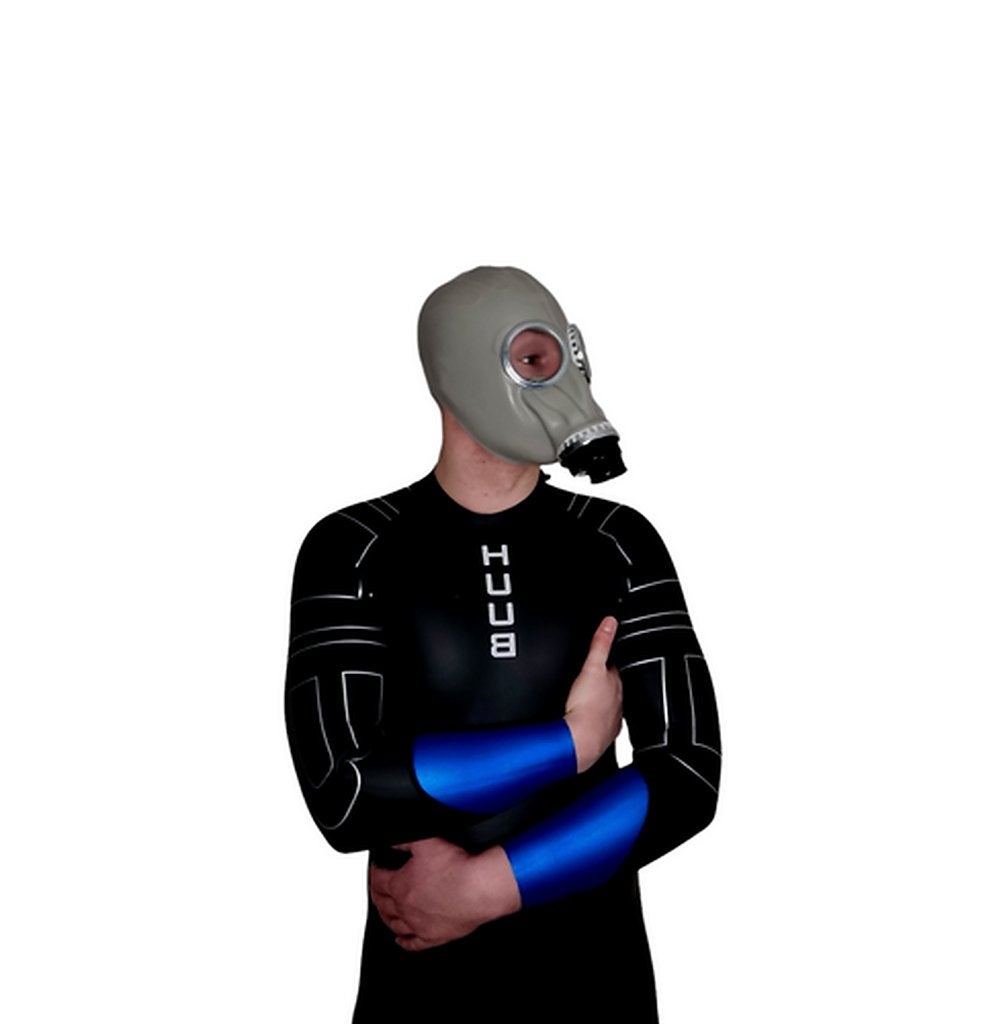 Halloween-masker, fetisjachtig BDSM-latexmasker, Ophalen of Verzenden, Zo goed als nieuw, Schmink