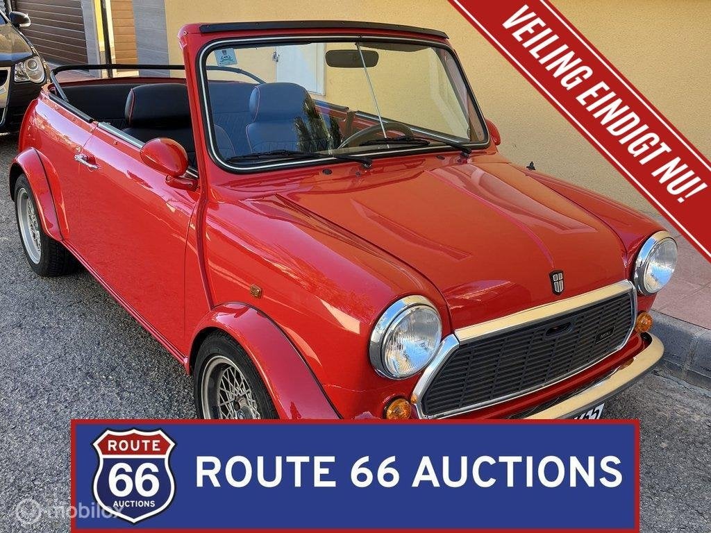 Mini MKII Cabriolet | 1989 | Route 66 Auctions, Auto's, Oldtimers, Zwart, Bedrijf, Handgeschakeld, Overige carrosserie