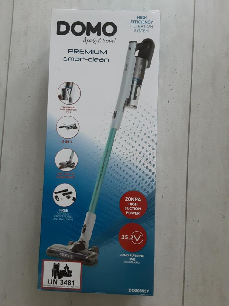 Tissu en acier sans fil 2 en 1 DOMO DO2035SV Premium Smart-C, Electroménager, Aspirateurs, Enlèvement ou Envoi, Aspirateur balai