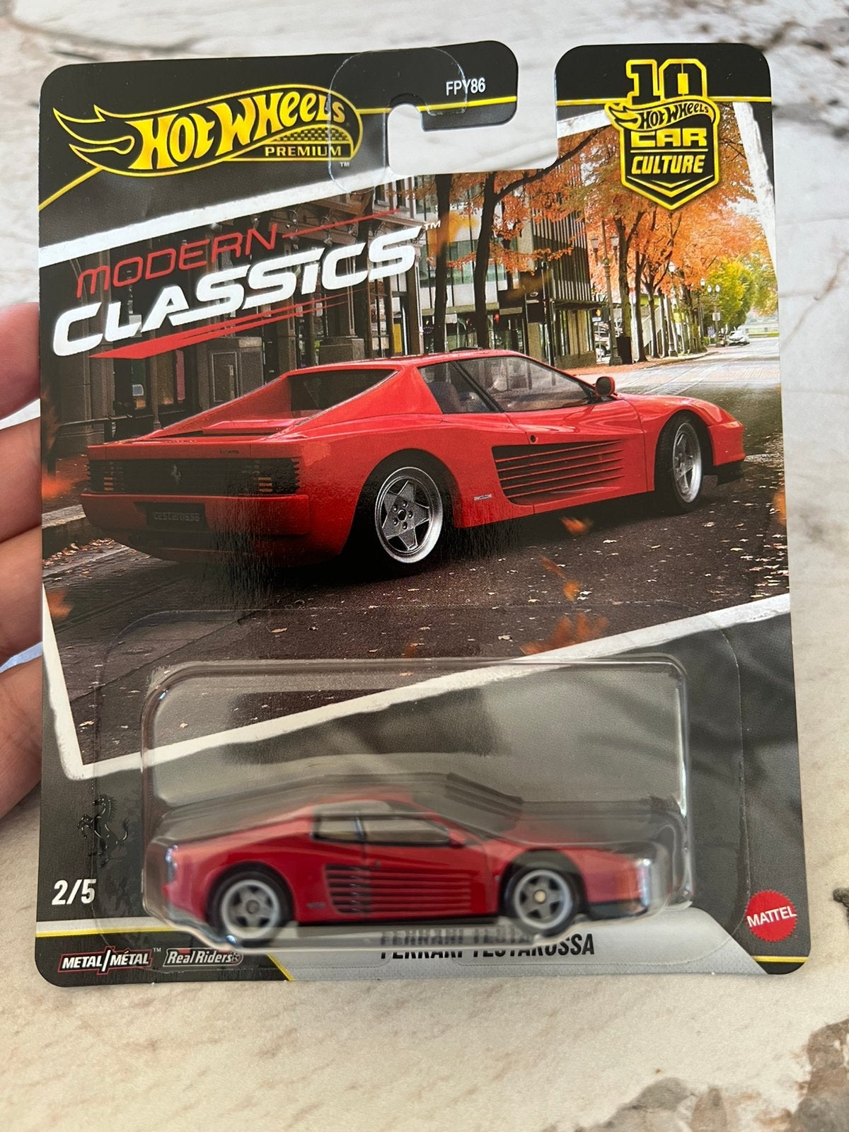 Hot wheels premium Ferrari testarossa, Enlèvement ou Envoi, Comme neuf