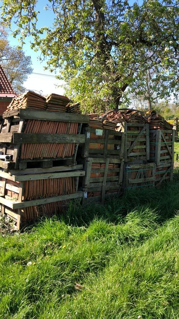 Rode dakpannen, Doe-het-zelf en Bouw, Ophalen, Gebruikt, Steen of Klei, 15 m² of meer