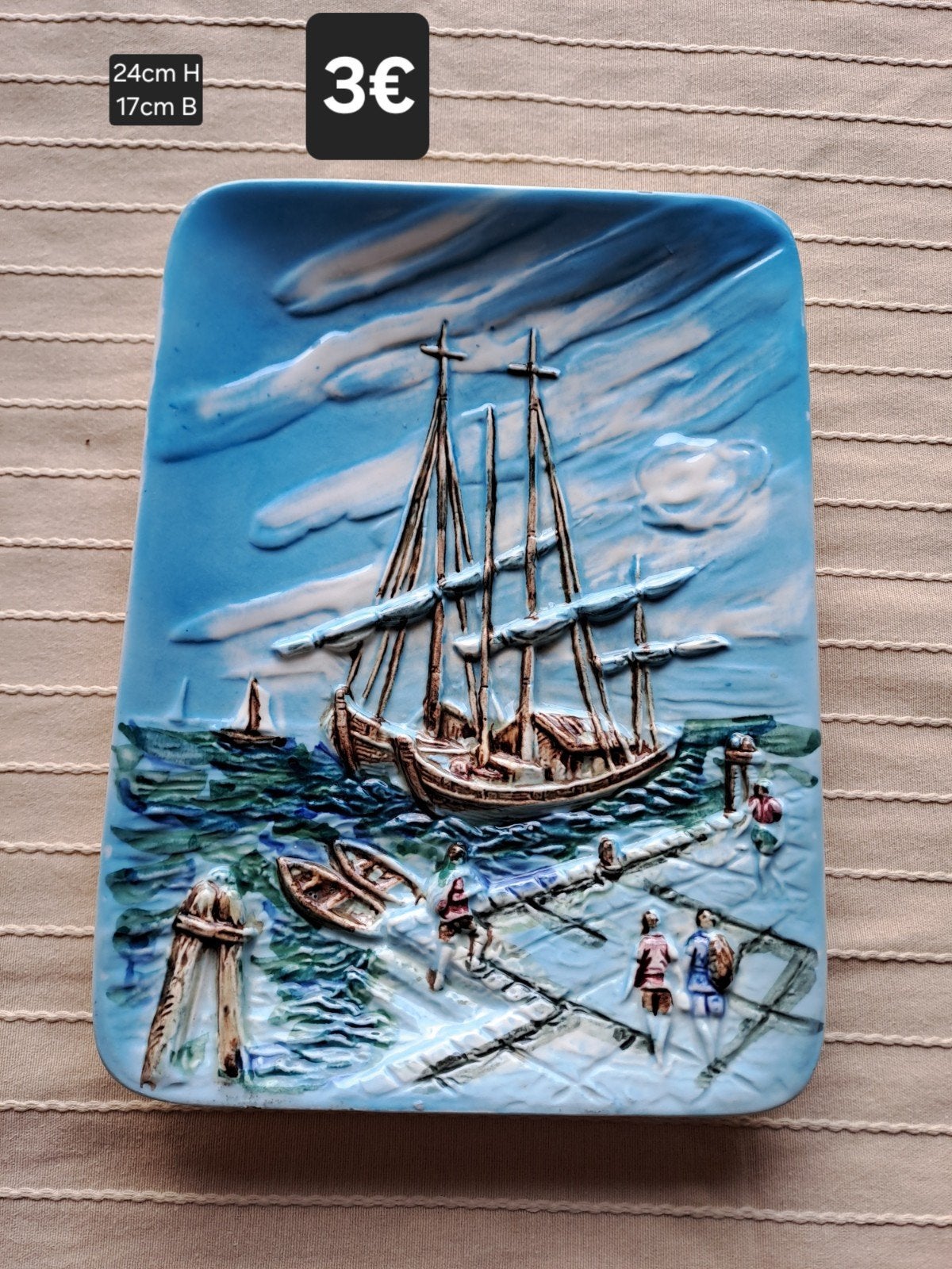 wandbord boot, Antiquités & Art, Antiquités | Assiettes décoratives & Carrelages, Enlèvement
