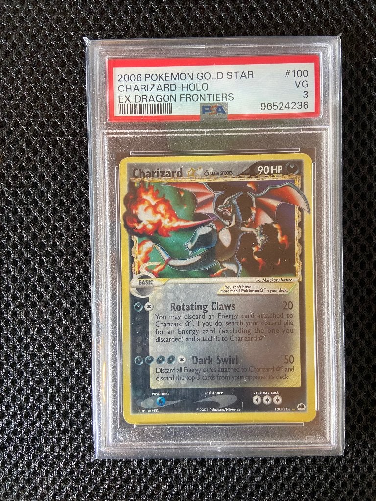 Charizard Gold Star Delta Species 100/101 Pokémon PSA 3, Ophalen of Verzenden, Gebruikt