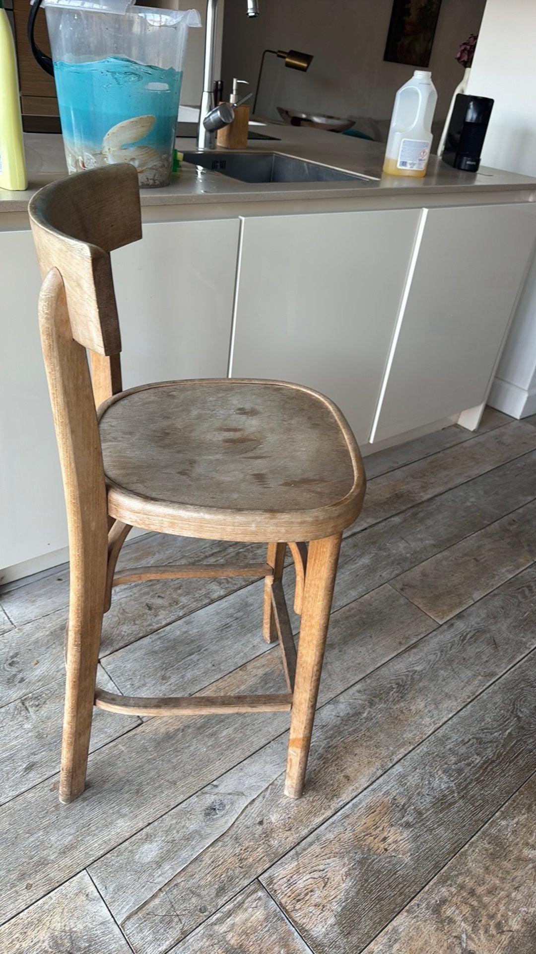 Massieve eiken barstoelen, Enlèvement, Utilisé