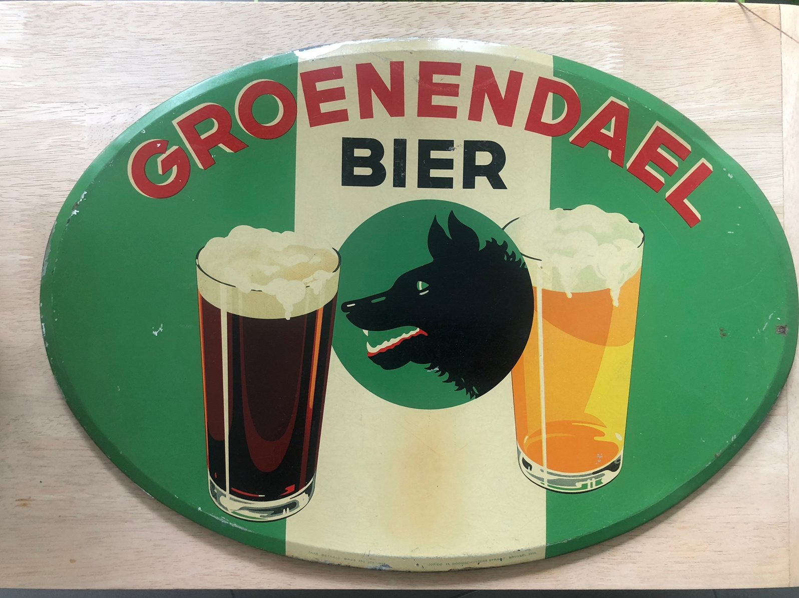 Reklamebord groenendael blik 1938, Enlèvement ou Envoi, Utilisé