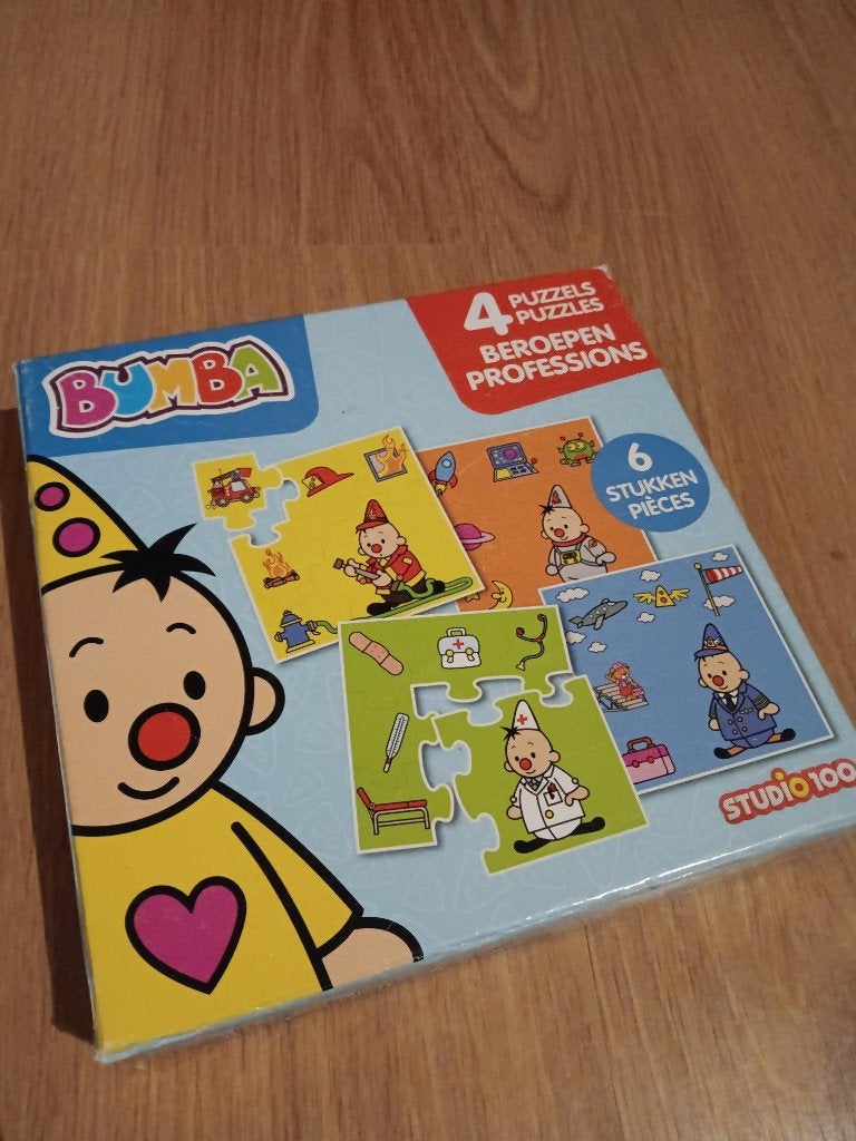 Kinderpuzzel 4x 6 stuks Bumba, Nijntje, Samson & Marie, Ophalen, Minder dan 10 stukjes, Gebruikt, 2 tot 4 jaar