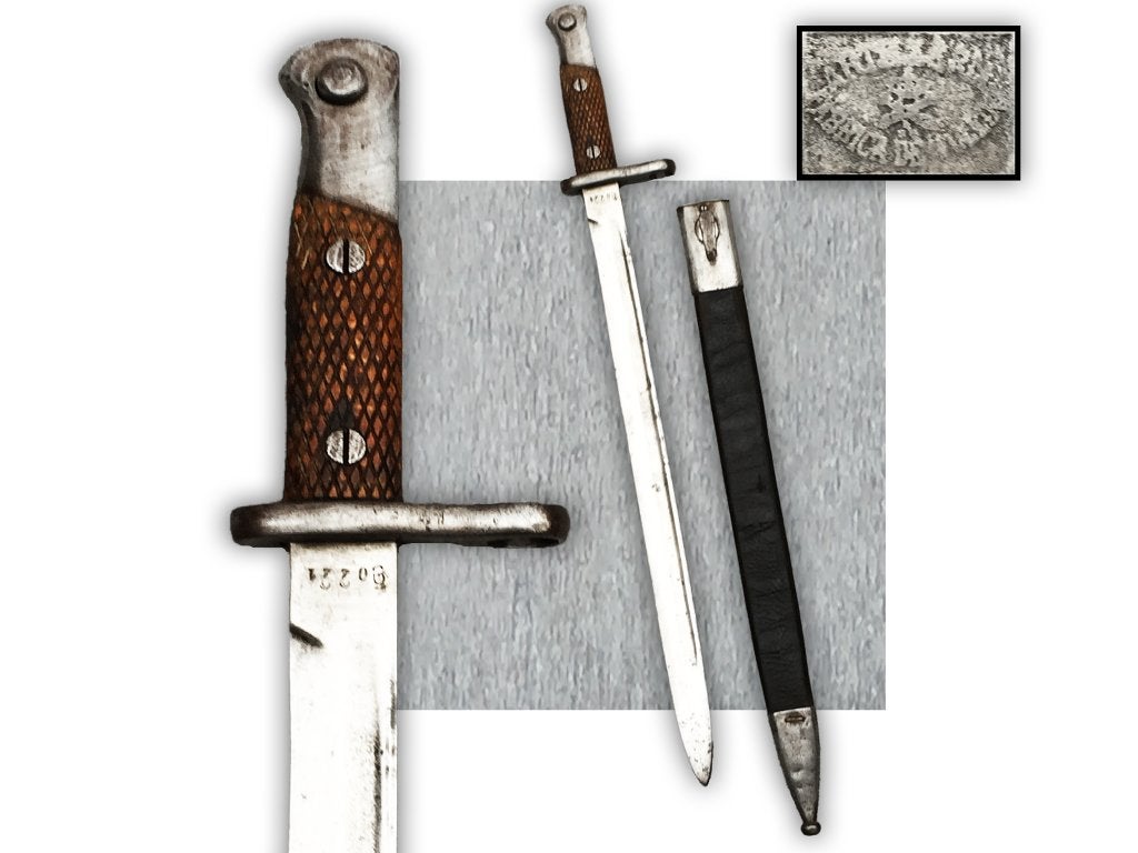 🚨Rare BAIONNETTE ESPAGNOLE longue ARTILLERIE Original, Enlèvement ou Envoi, Armée de terre, Couteau ou Poignard