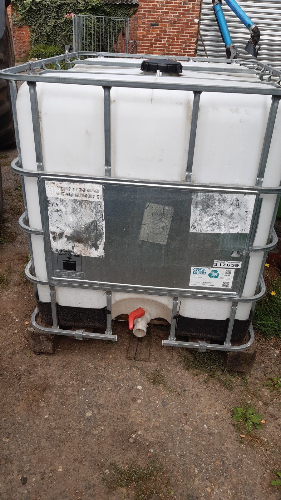Regenton,  ibc container, Enlèvement