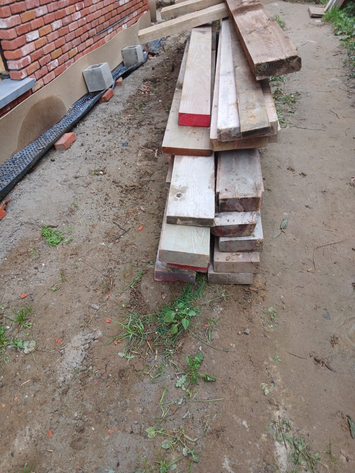 Houten bruggen balken, Doe-het-zelf en Bouw, Ophalen, Gebruikt, Balk, 50 mm of meer