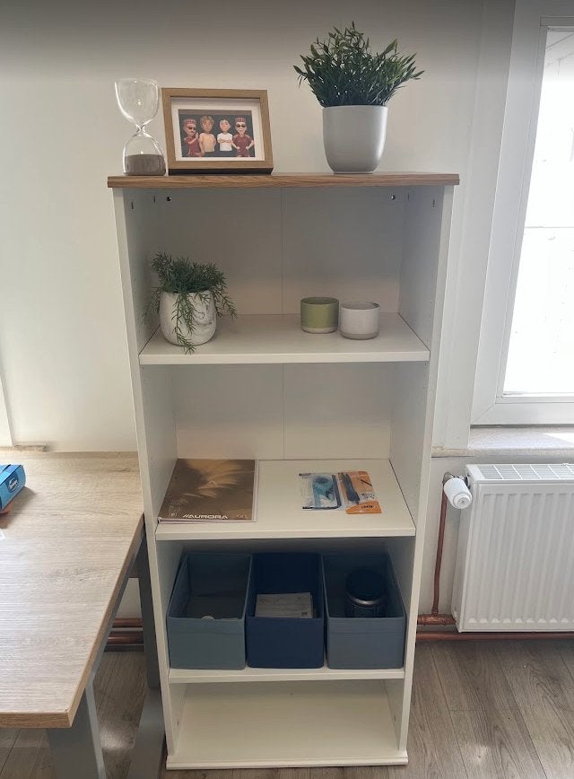 Boekenkast, Maison & Meubles, Armoires | Bibliothèques, 25 à 50 cm, Avec tablette(s), Comme neuf, Synthétique