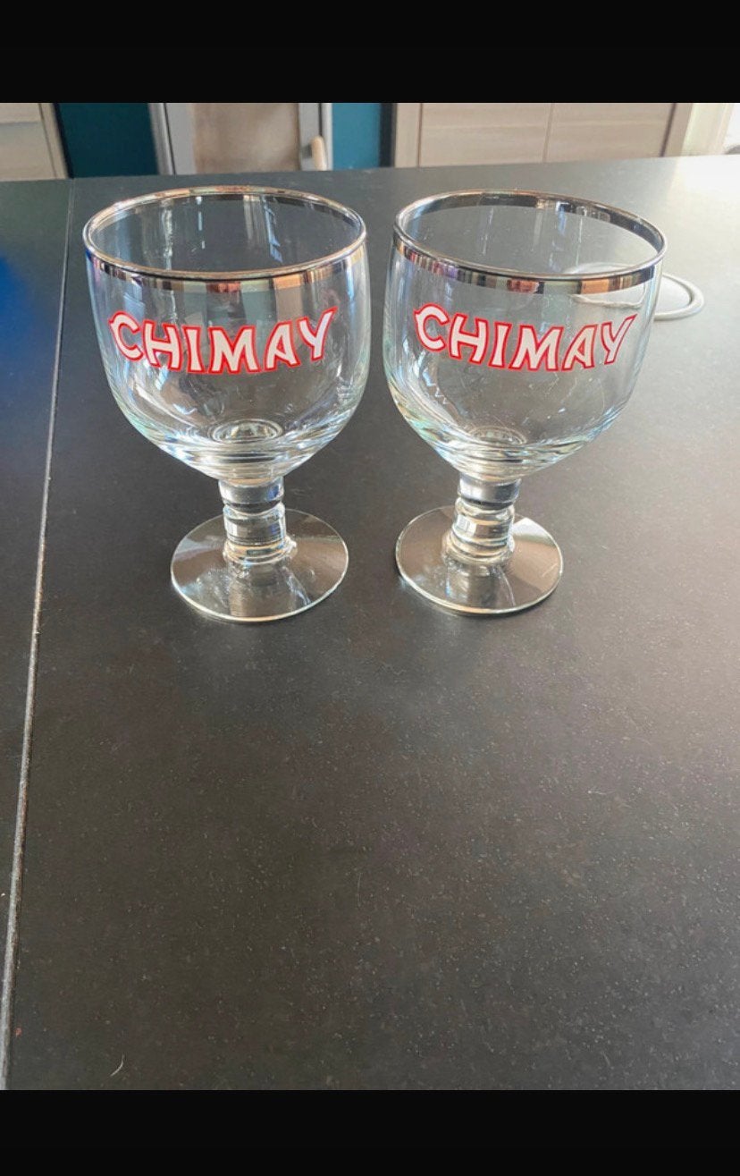 2 chimay glazen, Ophalen, Zo goed als nieuw, Bierglas
