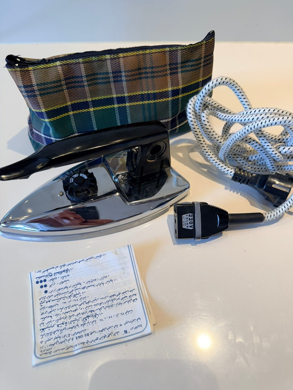 Fer à repasser de voyage Vintage avec étui — Années 60/70, Enlèvement ou Envoi, Comme neuf