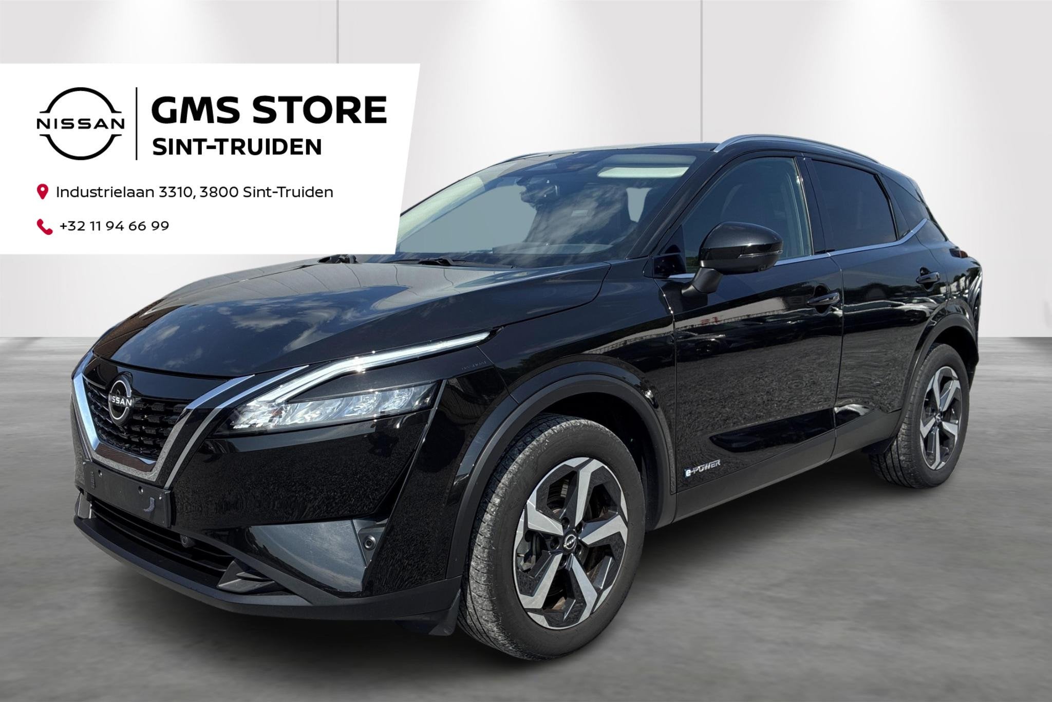 Nissan Qashqai e-POWER N-Connecta Automaat, navigatie, airco, Stof, Zwart, Bedrijf, 5 zetels