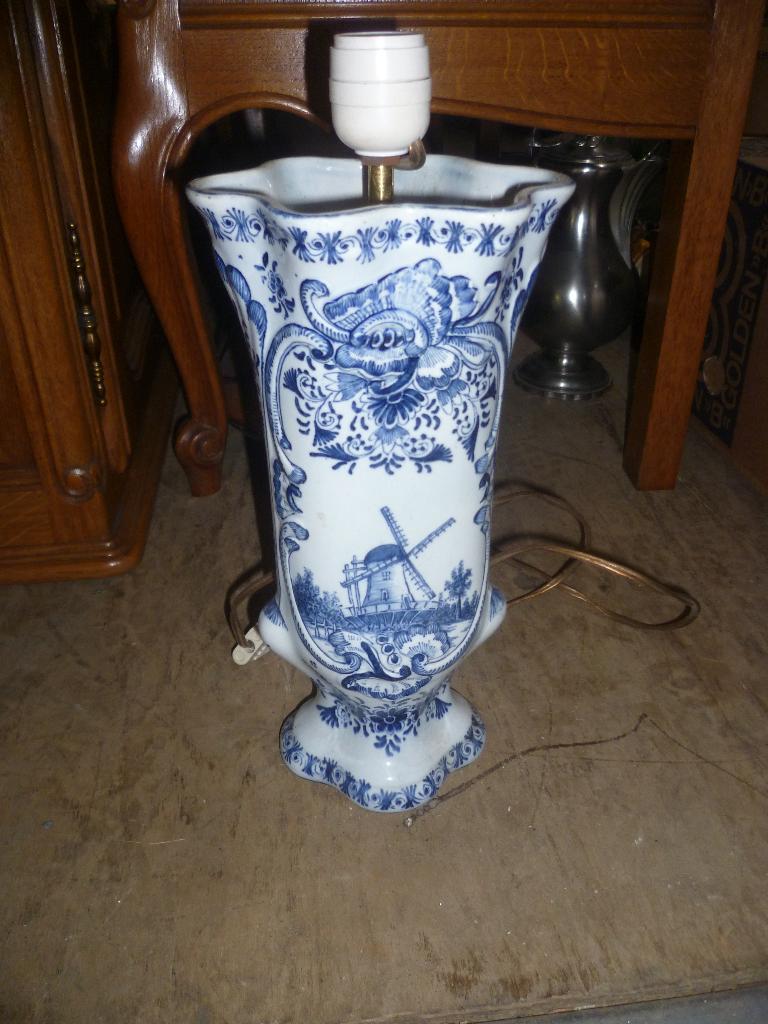 OUDE DELFTSE LAMPADAIRE, Antiek en Kunst, Curiosa en Brocante, Ophalen