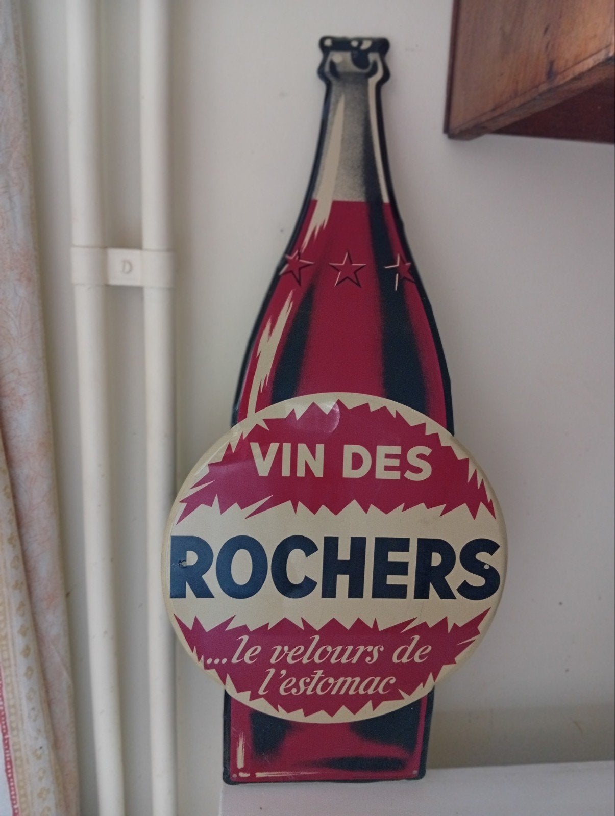 Panneau publicitaire vin des Rochers, Collections, Enlèvement, Panneau publicitaire