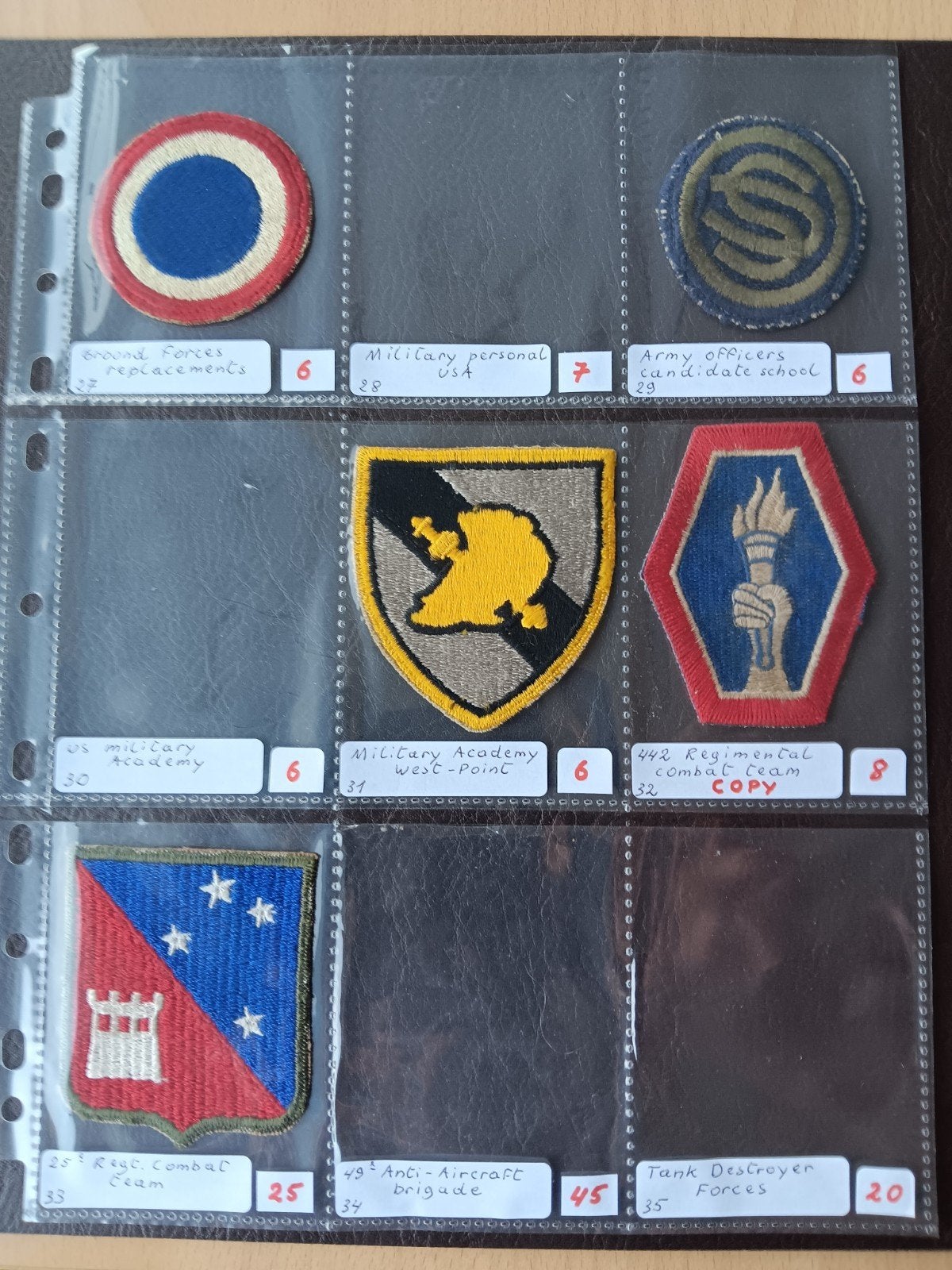 us ww2 patches, Enlèvement ou Envoi