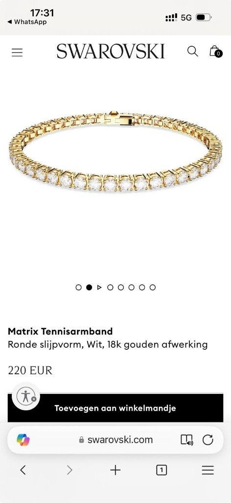 Swarovski matrix gekost €220 mag weg voor €60 !, Handtassen en Accessoires, Ophalen of Verzenden