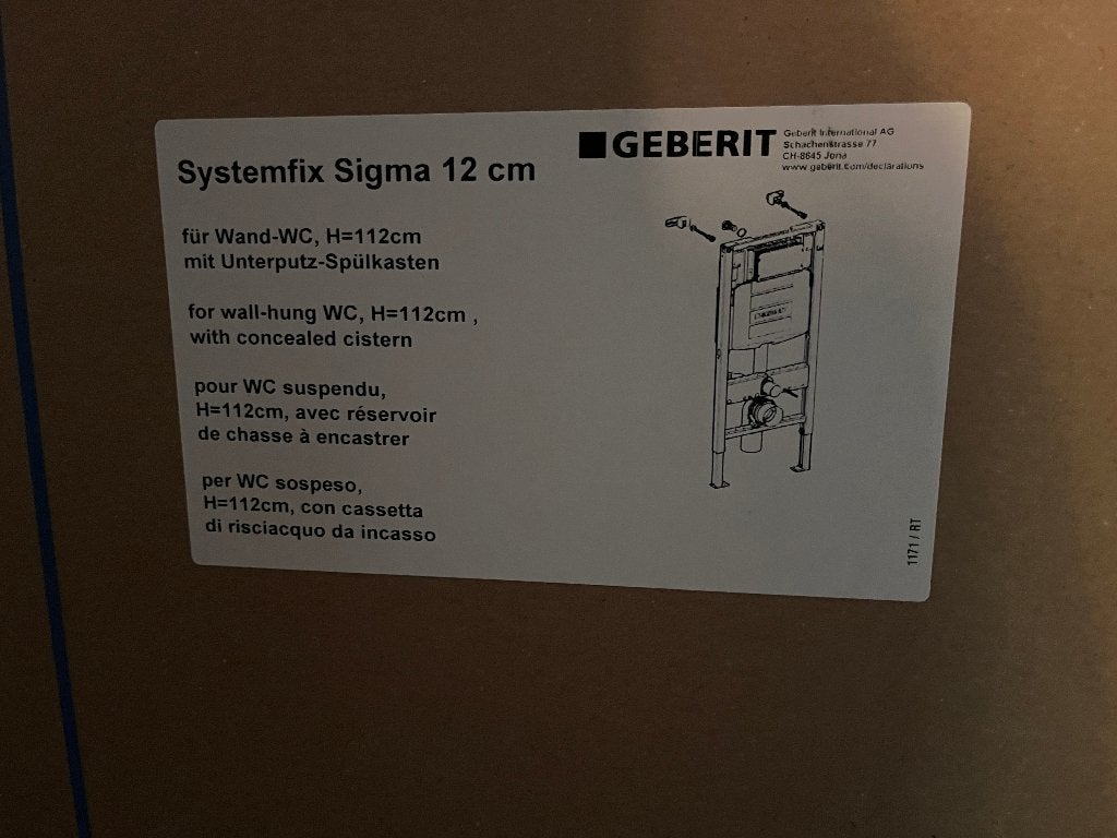 Geberit WC ophangsysteem Systemfix Sigma 12cm, Ophalen, Nieuw, Overige typen