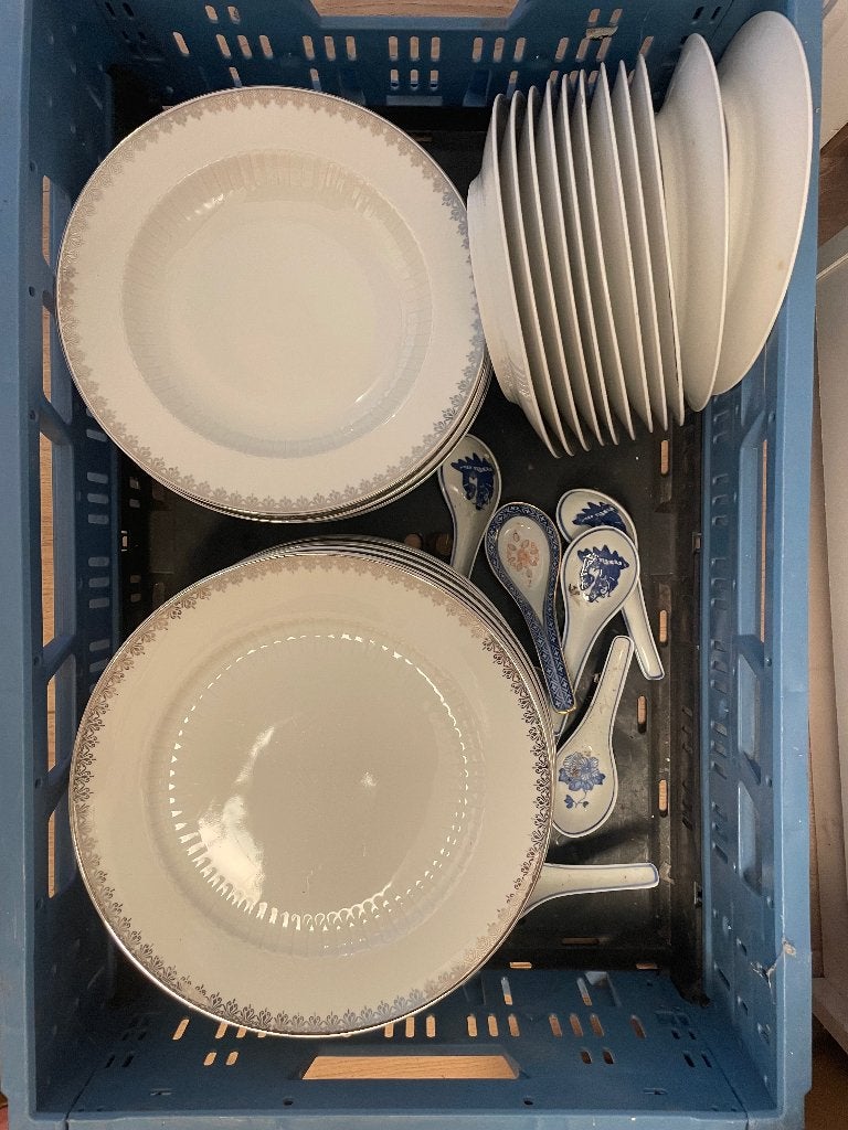 Bordenset, Huis en Inrichting, Keuken | Servies, Ophalen, Gebruikt, Vintage, Compleet servies