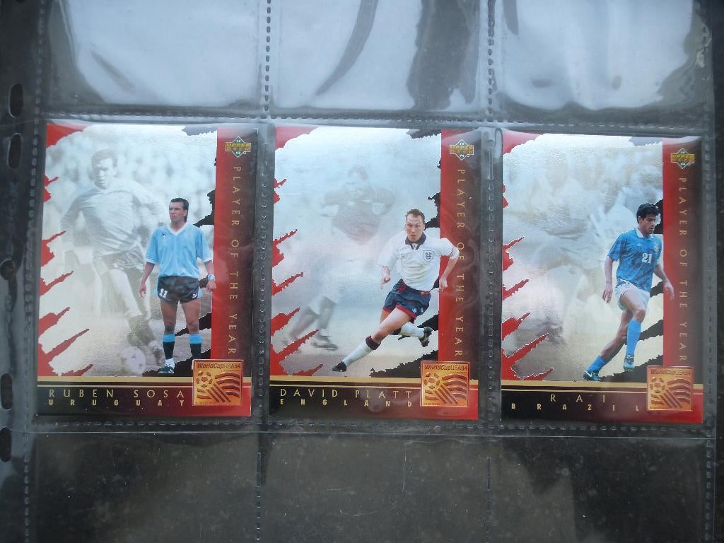 3 UPPER DECK KAARTEN   WORLCUP USA 94, Ophalen of Verzenden, Zo goed als nieuw, Plaatje