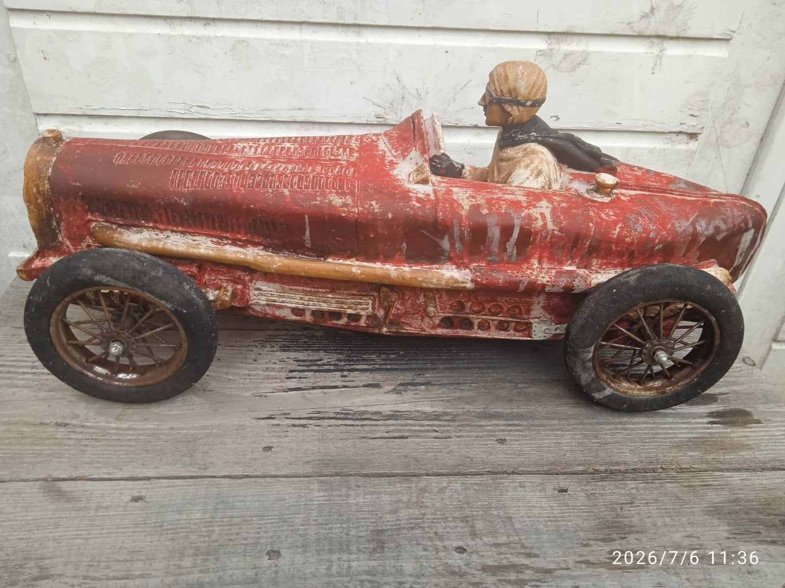 Bugatti Type 35-stijl Grand Prix-racewagen + coureur, Ophalen