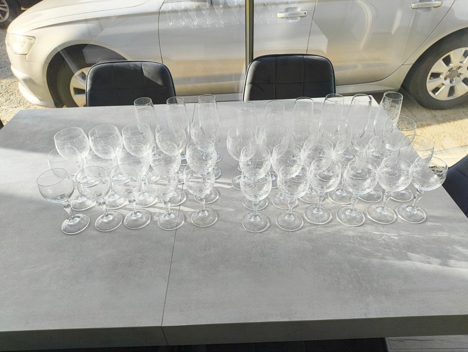 Service de 42 verres en Cristal d'Arques Modèle Dampierre, Antiquités & Art, Enlèvement