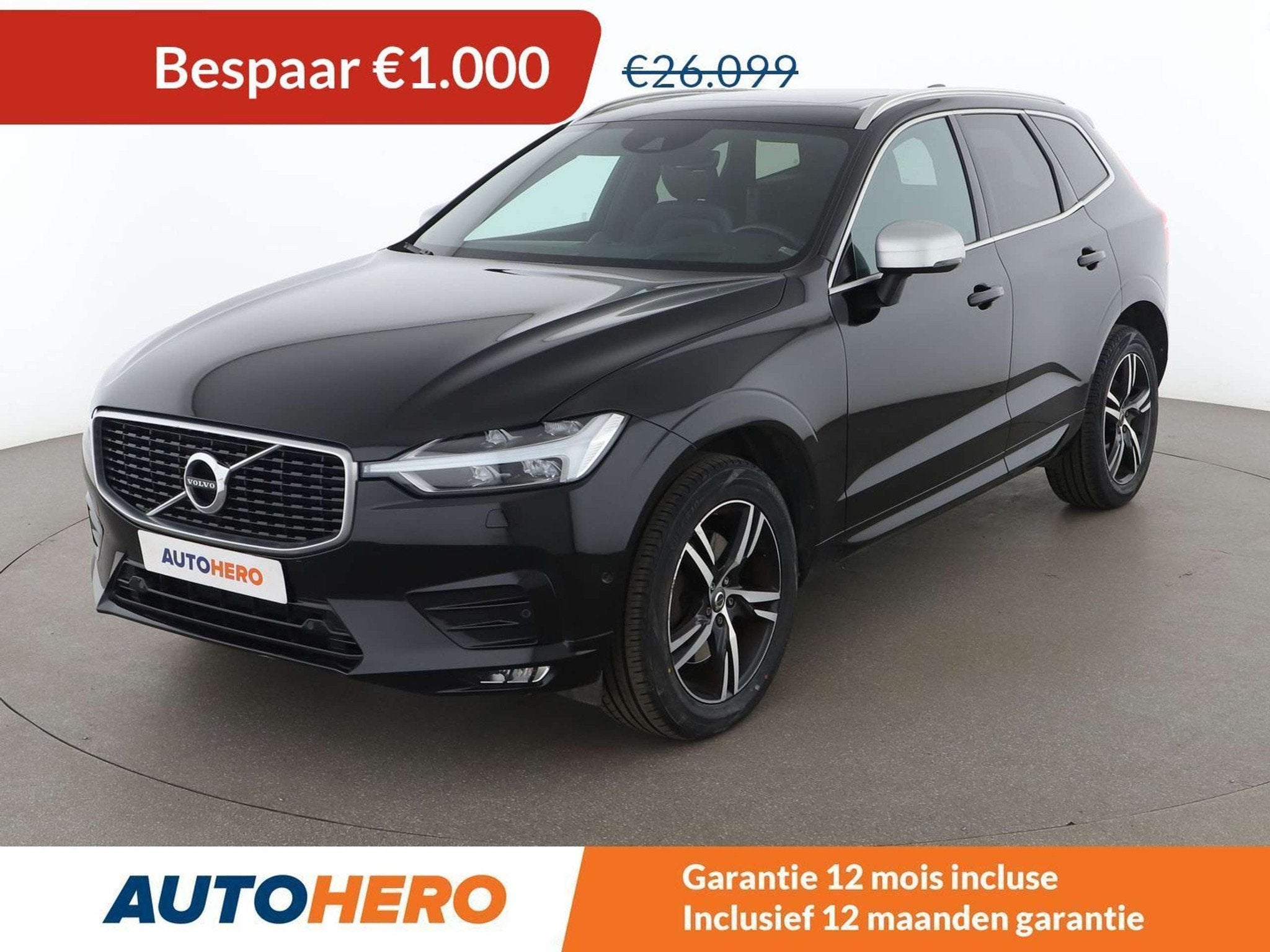 Volvo XC60 2.0 D4 R Design AWD (bj 2019), Auto's, Volvo, Gebruikt, 1969 cc, Zwart, Leder
