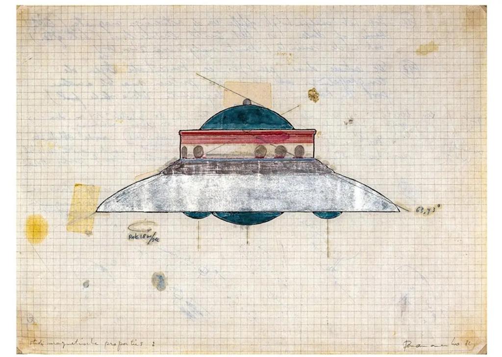 Panamarenko - Studie Magnetische Proporties Origineel, Antiek en Kunst, Kunst | Litho's en Zeefdrukken, Ophalen of Verzenden