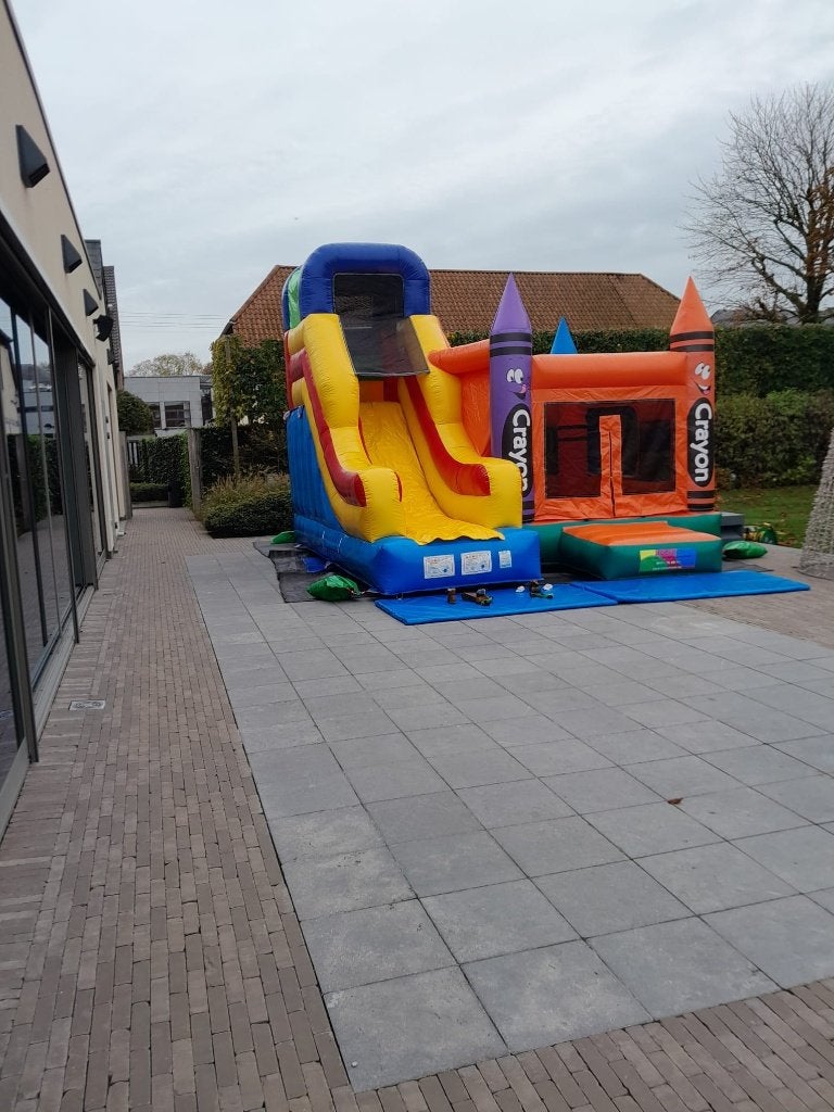 Springkasteel Crayon te huur, Ophalen