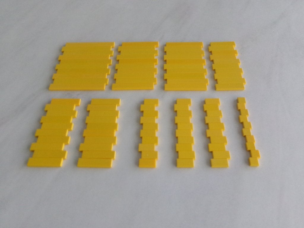 D19 100 tuiles Lego jaunes 1x, Enlèvement ou Envoi, Lego, Utilisé, Briques en vrac
