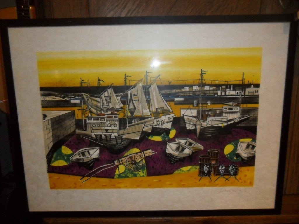 Lithografie van Gustave Camus (1914 Châtelet -1984 Mons), 79 cm, 58 cm, Genummerd, Ophalen of Verzenden