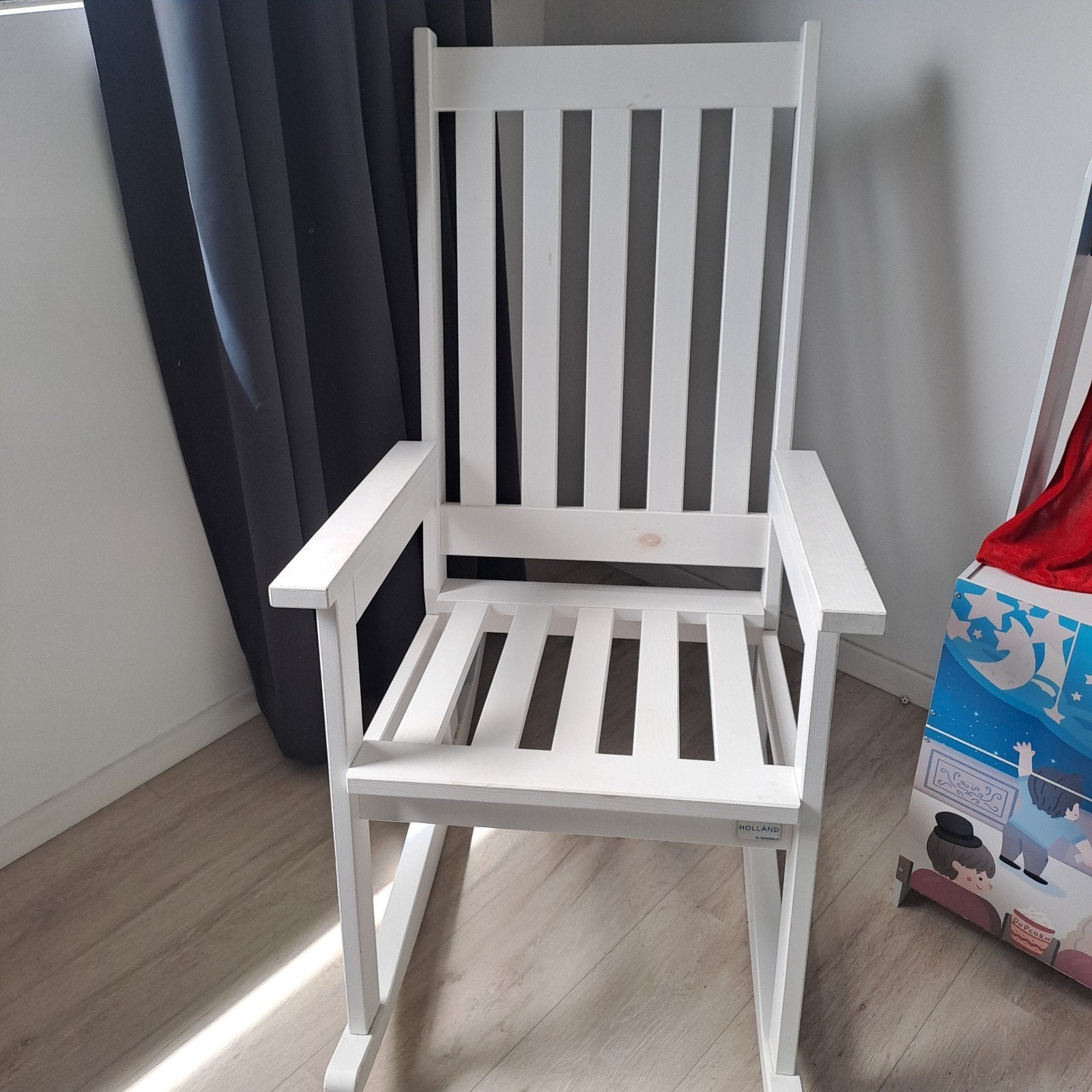 Houten schommelstoel wit, Enlèvement