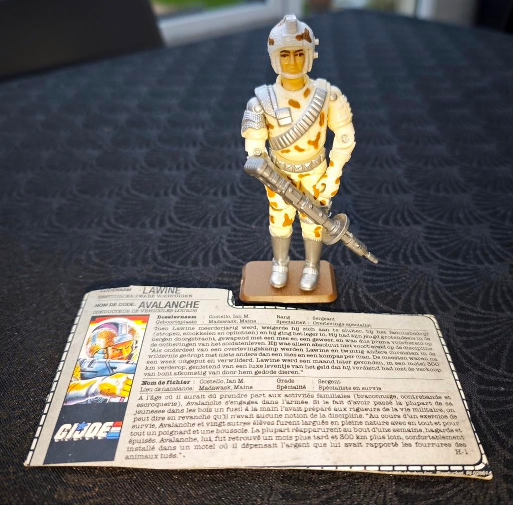 G.I. JOE figuurtje Avalanche / lawine (vintage 1987), Kinderen en Baby's, Speelgoed | Actiefiguren, Ophalen