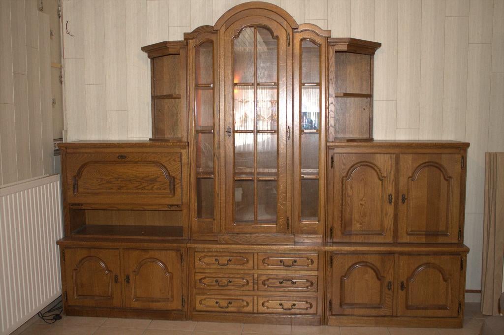 vitrinekast, Huis en Inrichting, Gebruikt, Met deur(en), 200 cm of meer, Eikenhout