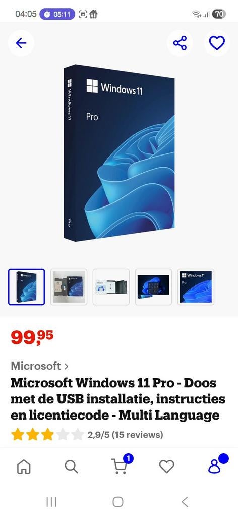 Windows 11 Pro USB, Computers en Software, Ophalen