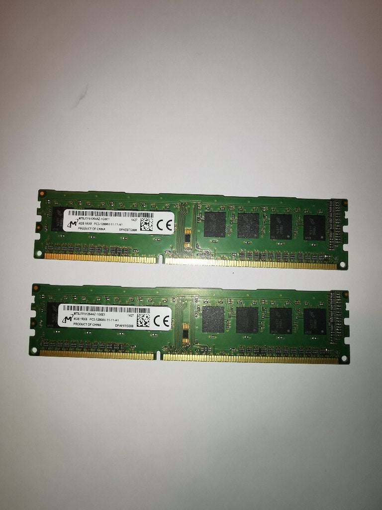 2x Micron 4GB DDR3 RAM (MT8JT51264AZ-1G6E1), Computers en Software, RAM geheugen, 8 GB, DDR3, Ophalen of Verzenden, Zo goed als nieuw