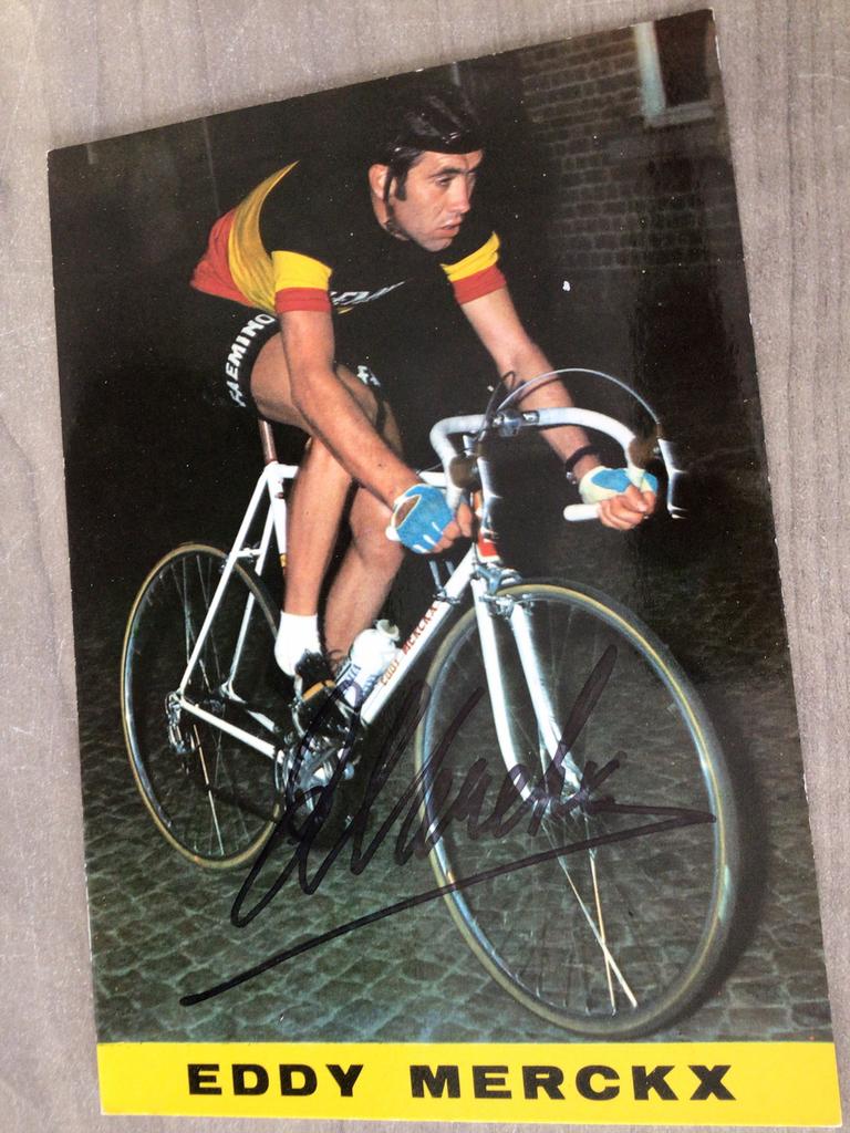 Wielerkaart 1970 bk team faema eddy merckx signe, Envoi, Comme neuf
