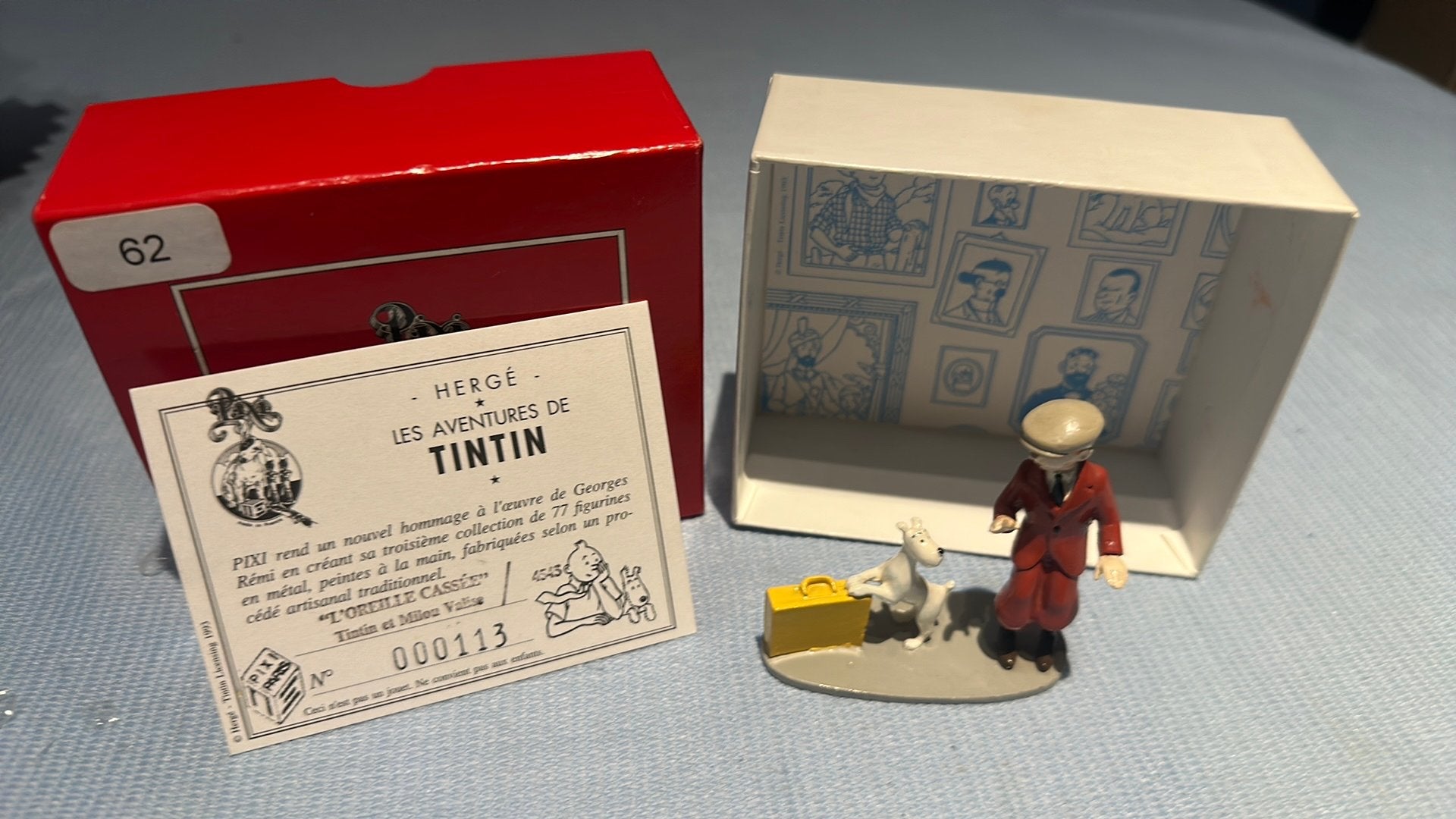 Tintin et Milou valise, Collections, Enlèvement ou Envoi, Tintin, Comme neuf, Statue ou Figurine
