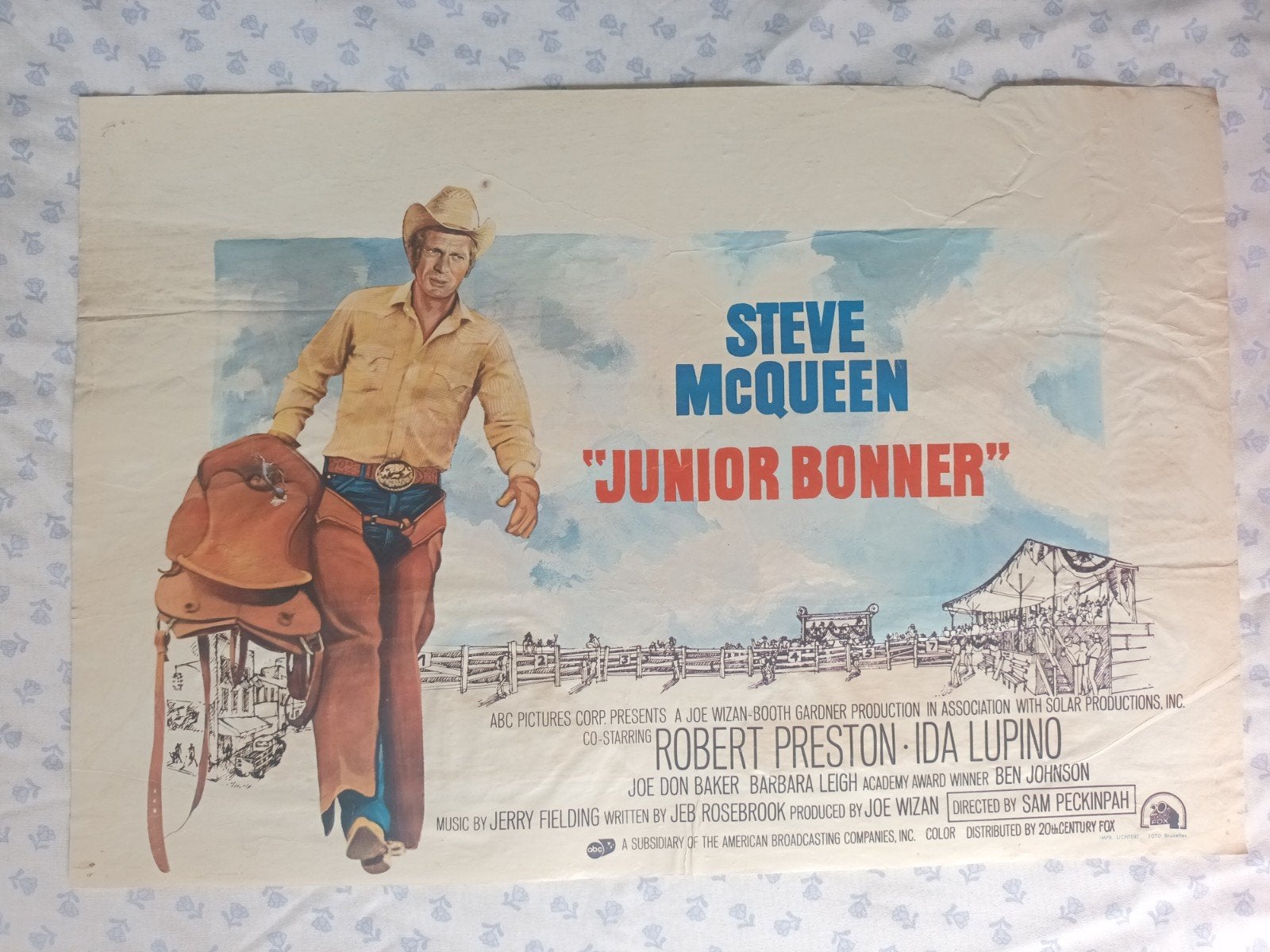 filmposter junior Bonner, Verzamelen, Posters, Gebruikt, Verzenden, Rechthoekig Liggend, A1 t/m A3