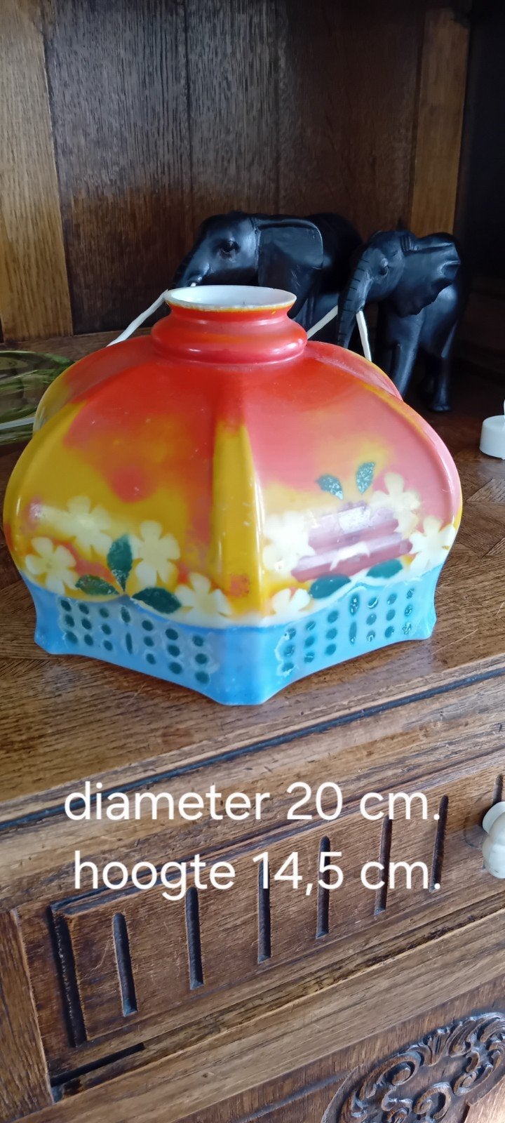 antiek opaline lampenkapje, Antiek en Kunst, Ophalen of Verzenden