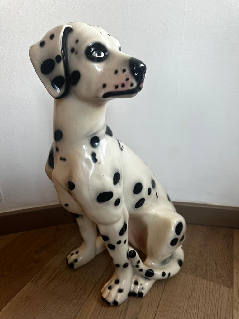 Grand Dalmatien vintage en céramique – 60 cm – années 60/70, Enlèvement, Comme neuf
