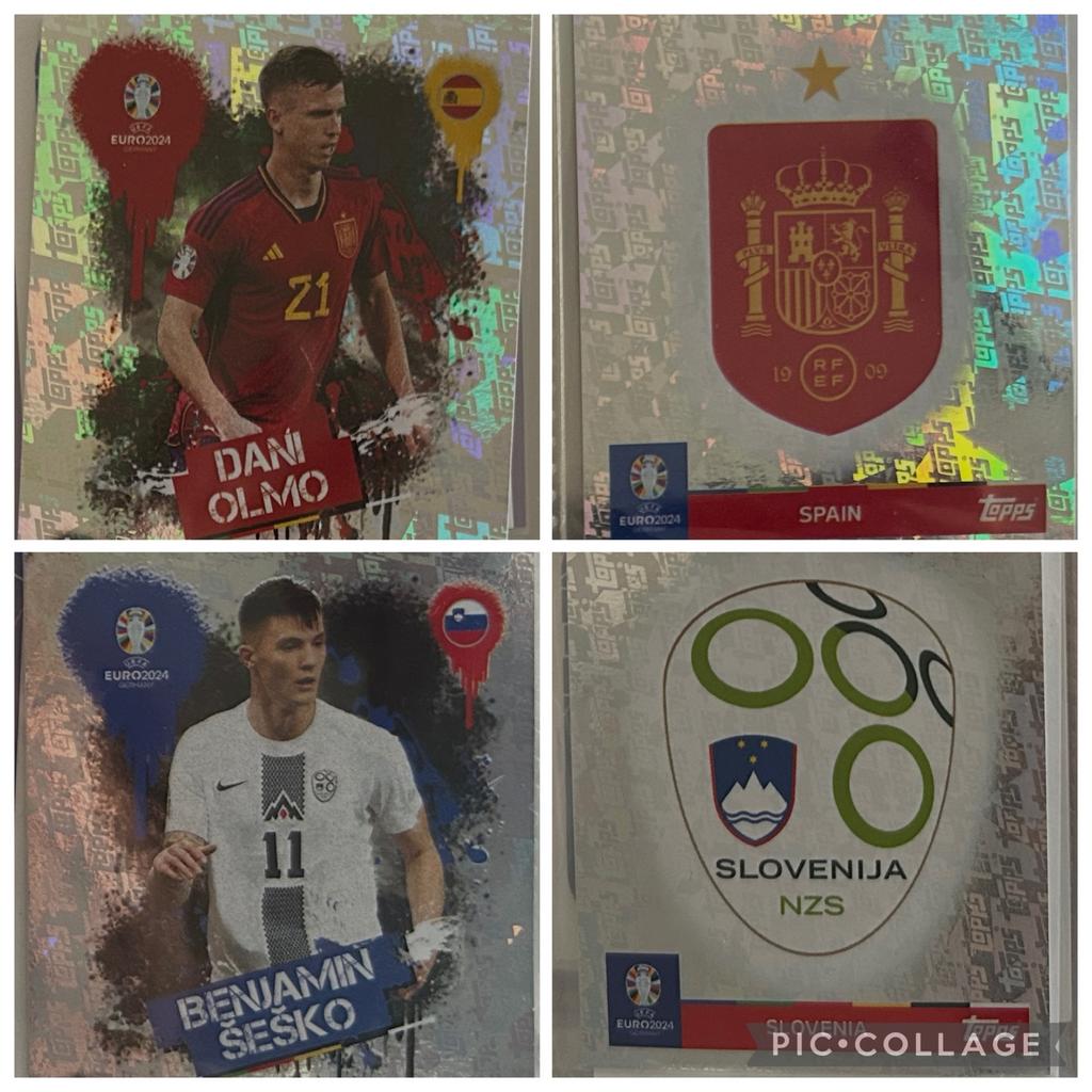 Topps Foil euro 2024, Envoi, Comme neuf, Plusieurs autocollants
